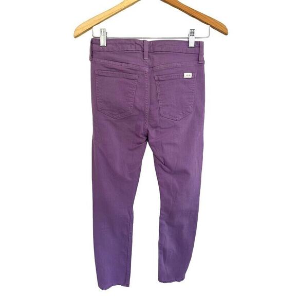 Jen 7 By 7 For All Mankind Women's Purple Jeans Raw Hem Cropped Skinny Size 2 - Picture 4 of 8